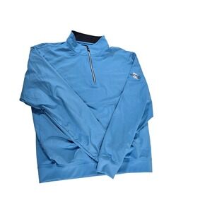 Footjoy FJ Mens Blue 1/4 Zip Golf Pullover Long Sleeve XL Cantigny Golf